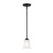 Designers Fountain Bronson 60 Watt 1 Light Matte Black Mini-Pendant with Frosted Glass Shade D278M-5P-MB - alternate 1